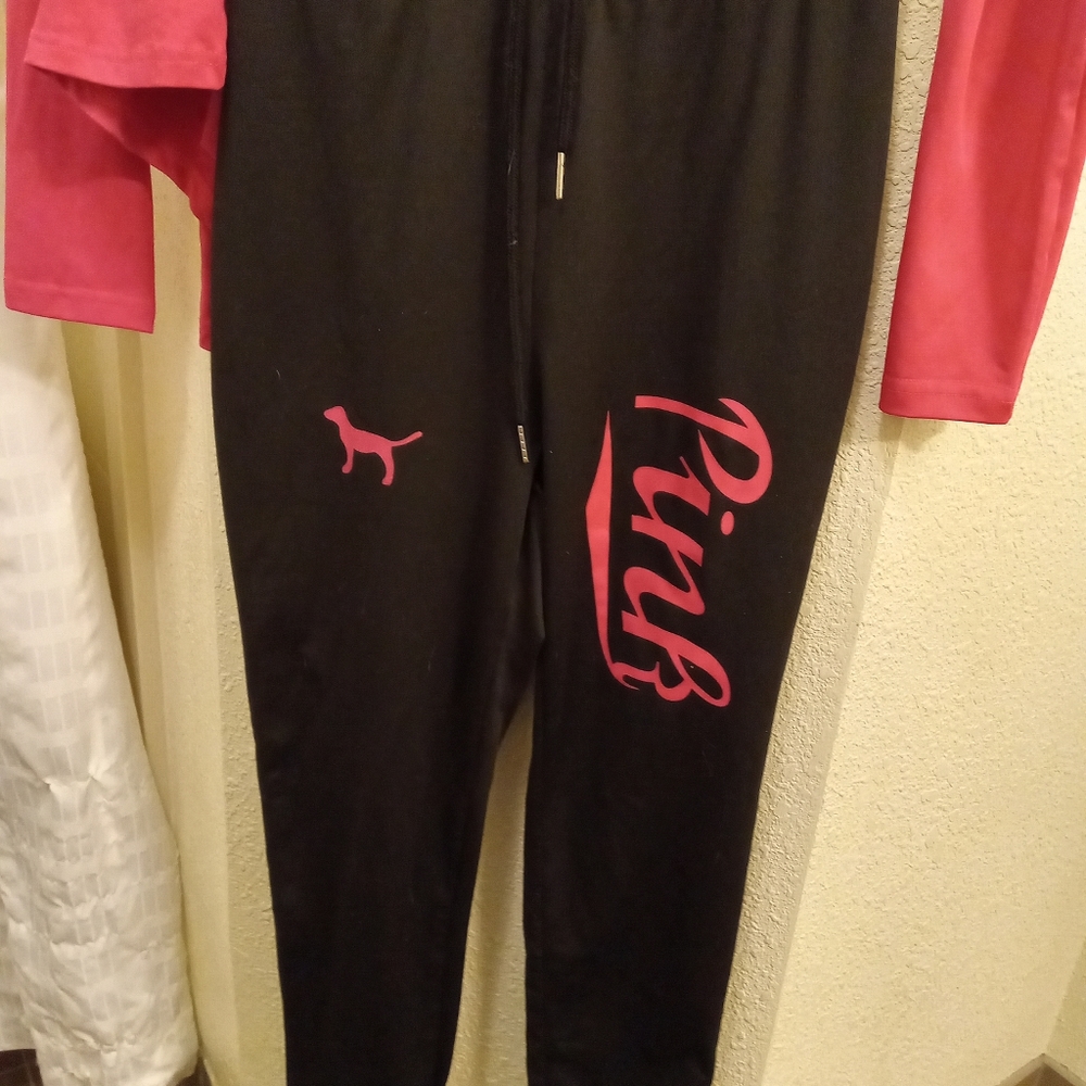 LIKE NEW SIZE MEDIUM PINK VS jacket&leggings set